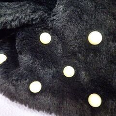 ( E-112 )ティペット ３つまとめて セット まとめ売り ブラック 黒 ピンク ホワイト 白 ファー パール マフラー 中古の画像