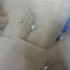 ( E-112 )ティペット ３つまとめて セット まとめ売り ブラック 黒 ピンク ホワイト 白 ファー パール マフラー 中古の画像