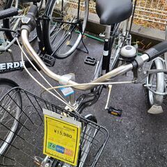 J1924【リユースのサカイ柏店】シティサイクル　switch　6段変速　オートライト　26インチ　ブラック　★店頭にて試乗可★ 簡易クリーニング済　　 中古自転車 　流山市  松戸市 我孫子市 鎌ヶ谷市 船橋市 守谷市 取手市の画像