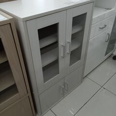 ★リユースのサカイ日立店★HJ8636  食器棚 オフホワイト H90×D39×W60 クリーニング済み の画像