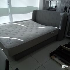 ★リユースのサカイ日立店★HJ8638  ベッドフレーム グレージュ H107×D175×W220 クリーニング済み の画像