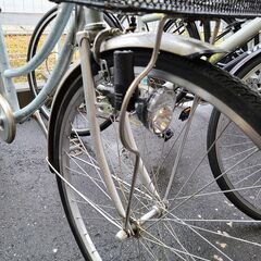 J1927【リユースのサカイ柏店】シティサイクル　ダイナモライト　26インチ　シルバー　★店頭にて試乗可★ 簡易クリーニング済　　 中古自転車 　流山市  松戸市 我孫子市 鎌ヶ谷市 船橋市 守谷市 取手市の画像