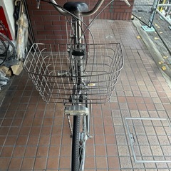27インチ　アサヒ（トラッドライン）内装３段変速　LEDオートライト　錆びにくいステンレスかご　パンクしにくいタイヤ　シルバーの画像