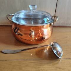 金ぴかお鍋　ガス用　お玉つき　新品の画像