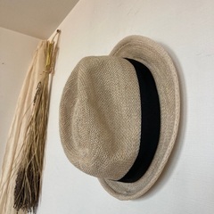 アーバンリサーチ　麻・綿　帽子ベージュの画像