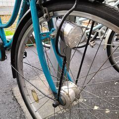 J1928【リユースのサカイ柏店】シティサイクル　Ekorish　オートライト　26インチ　ブルー　★店頭にて試乗可★ 簡易クリーニング済　　 中古自転車 　流山市  松戸市 我孫子市 鎌ヶ谷市 船橋市 守谷市 取手市　の画像