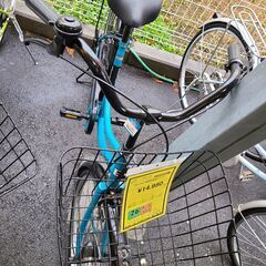J1928【リユースのサカイ柏店】シティサイクル　Ekorish　オートライト　26インチ　ブルー　★店頭にて試乗可★ 簡易クリーニング済　　 中古自転車 　流山市  松戸市 我孫子市 鎌ヶ谷市 船橋市 守谷市 取手市　の画像
