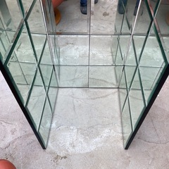 モダンなミラーパーテーション 鏡 衝立 高さ180cmの画像