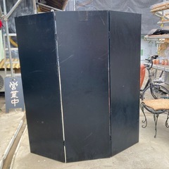 モダンなミラーパーテーション 鏡 衝立 高さ180cmの画像