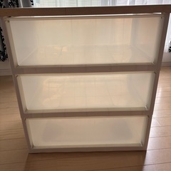 収納家具　収納ケース　3段ケースの画像