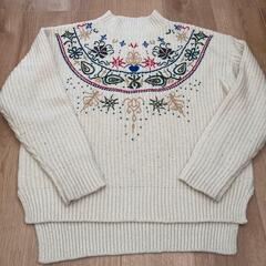 select MOCA リブプチハイネックカラー刺繍ニットの画像