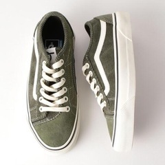 VANS バンズ　オールドスクール　カーキ　コーデュロイ　23cm 美品の画像