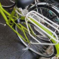 J1929【リユースのサカイ柏店】asahi　アサヒサイクル　シティサイクル　SKOG　オートライト　26インチ　グリーン　★店頭にて試乗可★ 簡易クリーニング済　　 中古自転車 　流山市  松戸市 我孫子市 鎌ヶ谷市 船橋市 守谷市 取手市の画像