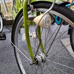 J1929【リユースのサカイ柏店】asahi　アサヒサイクル　シティサイクル　SKOG　オートライト　26インチ　グリーン　★店頭にて試乗可★ 簡易クリーニング済　　 中古自転車 　流山市  松戸市 我孫子市 鎌ヶ谷市 船橋市 守谷市 取手市の画像