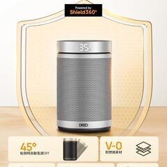 DREO セラミックヒーター 軽量 ECO恒温モード 節電40％ 省エネ 転倒オフ 過熱保護 12Hタイマー 温度風量調整可能の画像