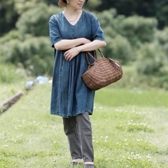 【お取引中】お譲りします❤️4万円ほど❤️あけび織編手提げかご❤️JR伊丹駅前の画像