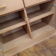 ★リユースのサカイ水戸店★  食器棚 ライトブラウン H196×D46×W91 クリーニング済み MT6715の画像