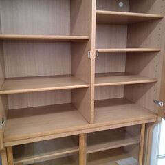 ★リユースのサカイ水戸店★  食器棚 ライトブラウン H196×D46×W91 クリーニング済み MT6715の画像