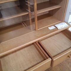 ★リユースのサカイ水戸店★  食器棚 ライトブラウン H196×D46×W91 クリーニング済み MT6715の画像