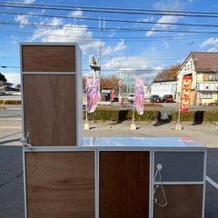 AYANO 綾野製作所 食器棚 キッチンボード ホワイトの画像