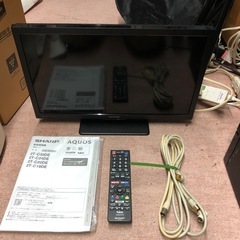 2024年製　SHARP  液晶テレビ　19型　2T-C19DEの画像