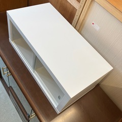 サ2512-128 コレクションボード ホワイト 両面ガラス扉 キズ汚れ有りの画像