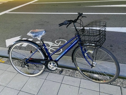 ※決まりました！※　27インチオートライト6段変速付きの中古シティーサイクルです。防犯登録も込みの価格なので、手間なく乗ることができます