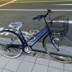 27インチオートライト6段変速付きの中古シティーサイクルです。防犯登録も込みの価格なので、手間なく乗ることができますの画像