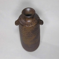 備前焼　擂座(らいざ)一輪挿し　耳付の画像