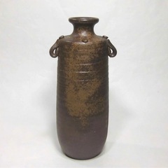 備前焼　擂座(らいざ)一輪挿し　耳付の画像