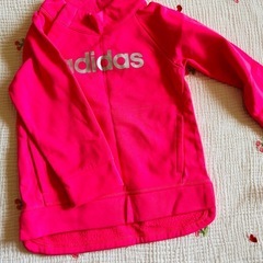 adidas ジャージセット ピンク グレーの画像