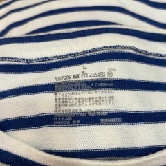 無印良品　洗いざらし太番手ボートネック九分袖TシャツLサイズ☆の画像