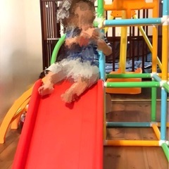 室内用ジャングルジム すべり台＆ブランコ付き 解体用工具付きの画像