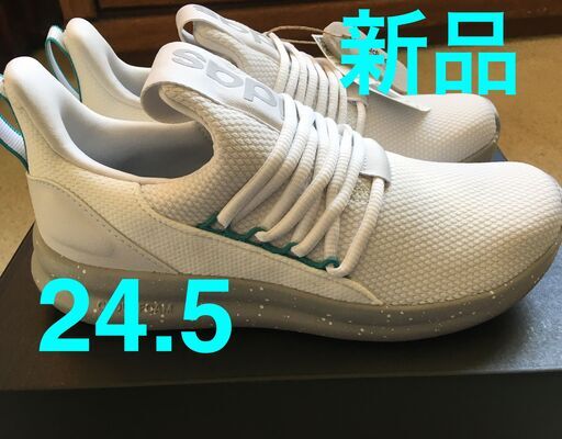 Adidas アディダス スリッポン スニーカー 24.5 白/緑 Lite Racer Adapt 7.0 海外モデル メンズ
