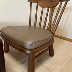 和室に最適！座卓＆和風座椅子 2脚セットの画像