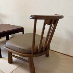 和室に最適！座卓＆和風座椅子 2脚セットの画像