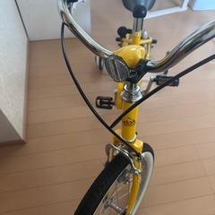 子供用自転車 補助輪付き 黄色 18インチの画像