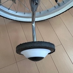 子供用自転車 補助輪付き 黄色 18インチの画像