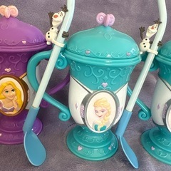 【３つセット】ディズニーオンアイス　蓋つきカップストロー付き　　　の画像