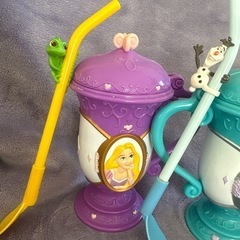 【３つセット】ディズニーオンアイス　蓋つきカップストロー付き　　　の画像