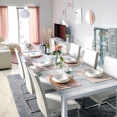 ニトリ　大理石　ダイニングテーブルの画像