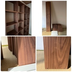 【売り切れ】スタッキングシェルフ セット・　ウォールナットの画像