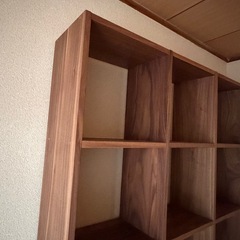 【売り切れ】スタッキングシェルフ セット・　ウォールナットの画像