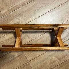 ガーデニングまとめ売り｜木製ラック＋植木鉢2個＋受け皿｜500の画像