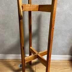 ガーデニングまとめ売り｜木製ラック＋植木鉢2個＋受け皿｜500の画像