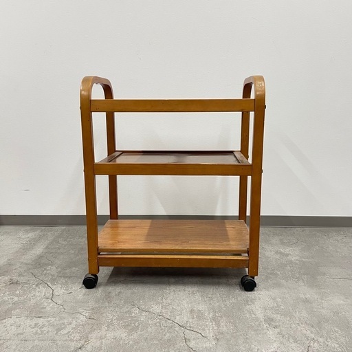 キッチンワゴン 3段ワゴン トロリーワゴン キャスター付き 木製