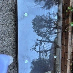 ローテーブル　ガラステーブル　引き出しありの画像