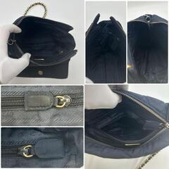 PRADA プラダ ショルダーバッグ トートバッグ ワンショルダー 肩掛け テスートナイロン キルティング ゴールドチェーン 三角ロゴプレート 白タグの画像