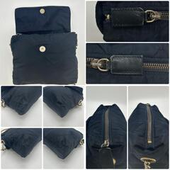 PRADA プラダ ショルダーバッグ トートバッグ ワンショルダー 肩掛け テスートナイロン キルティング ゴールドチェーン 三角ロゴプレート 白タグの画像