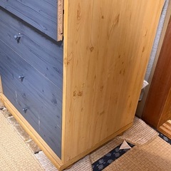 青色の収納棚  4段 重量感あり！の画像